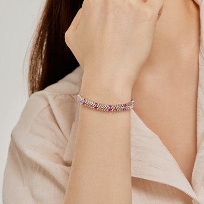 Dainty Radiant Emerald Cut Daily Bracelet