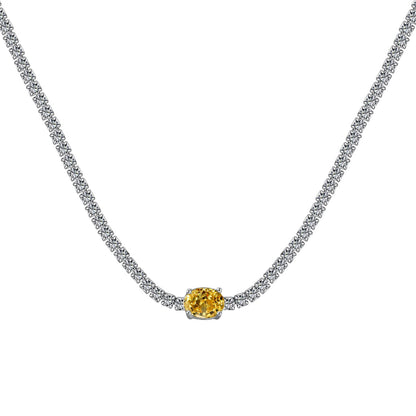 1.0 Carat Shining Oval Cut Necklace