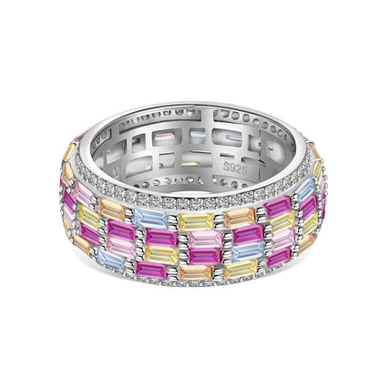 Radiant Colorful Radiant Cut Daily Ring