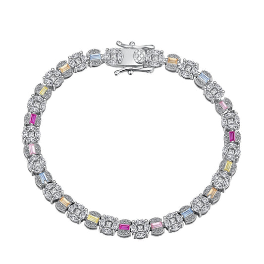 Dazzling Radiant Multi Cut Daily Bracelet