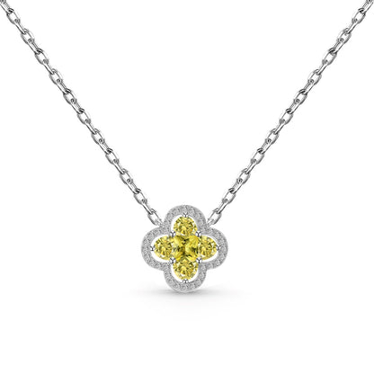 Spliced Lucky Four-Leaf Clover Versatile Necklace