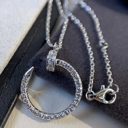 [Love More]JUSTE HALSKETTE SILBER DIAMANTEN 