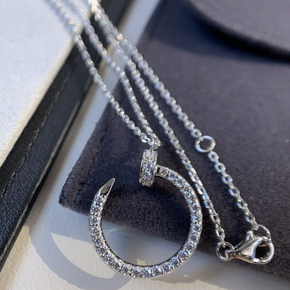 [Love More]JUSTE HALSKETTE SILBER DIAMANTEN 