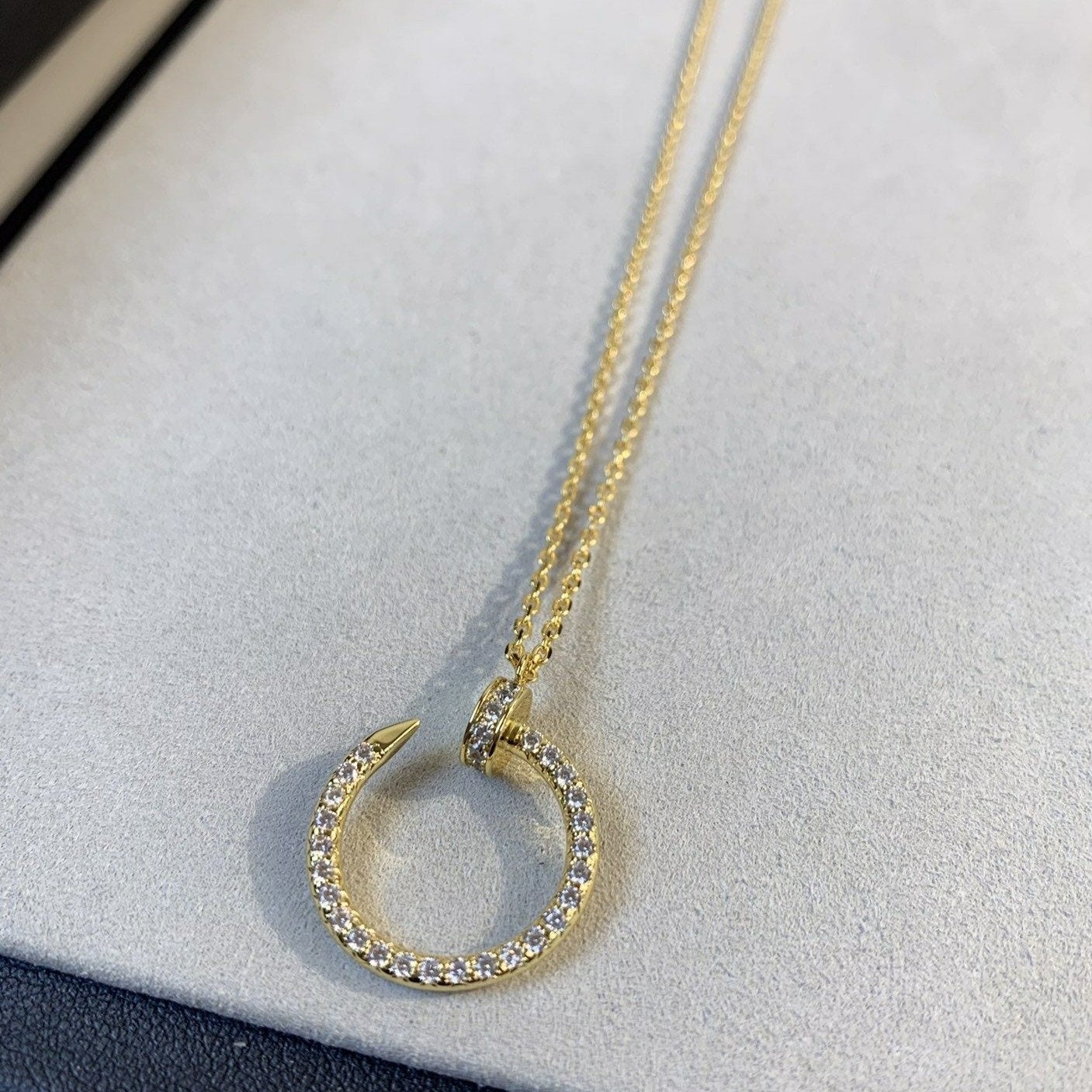 [Love More]JUSTE NECKLACE GOLD DIAMONDS