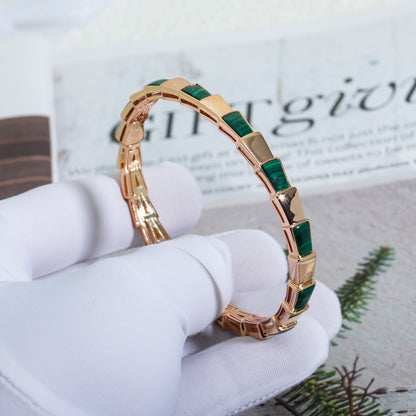 [Love More]SERPENTI ARMBAND ROTGOLD MALACHIT 