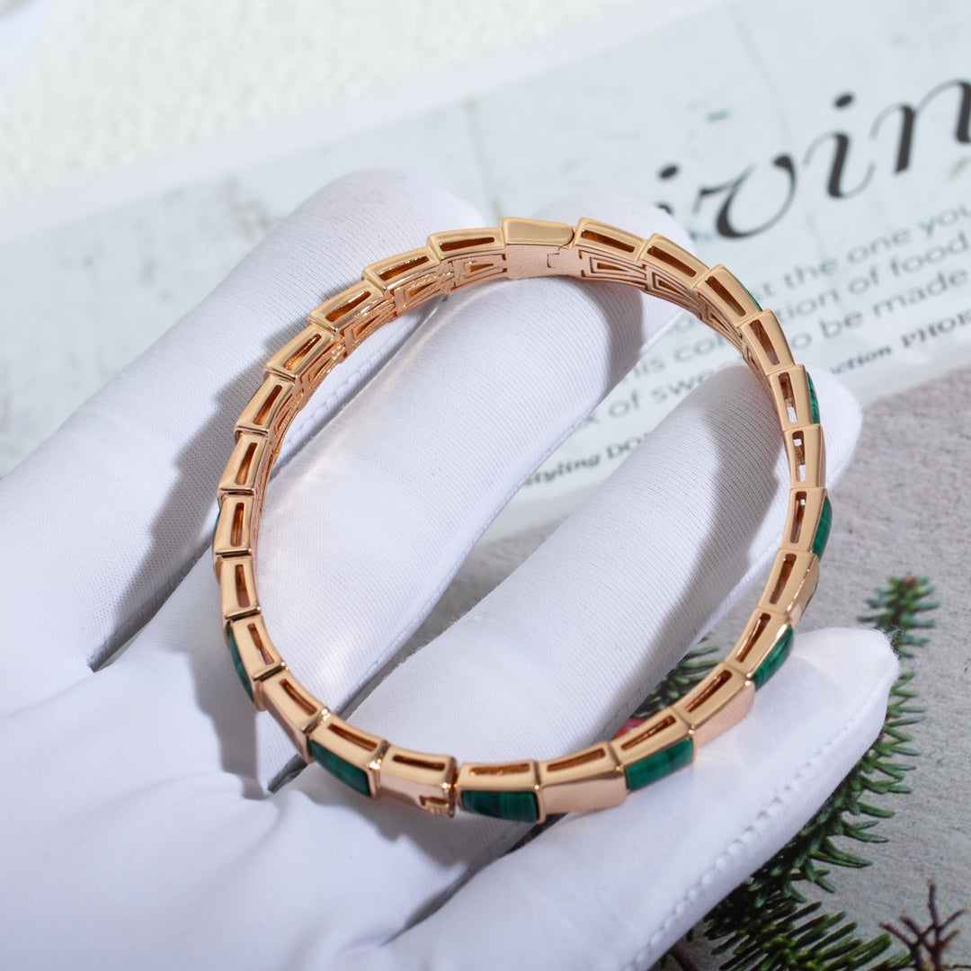 [Love More]SERPENTI ARMBAND ROTGOLD MALACHIT 