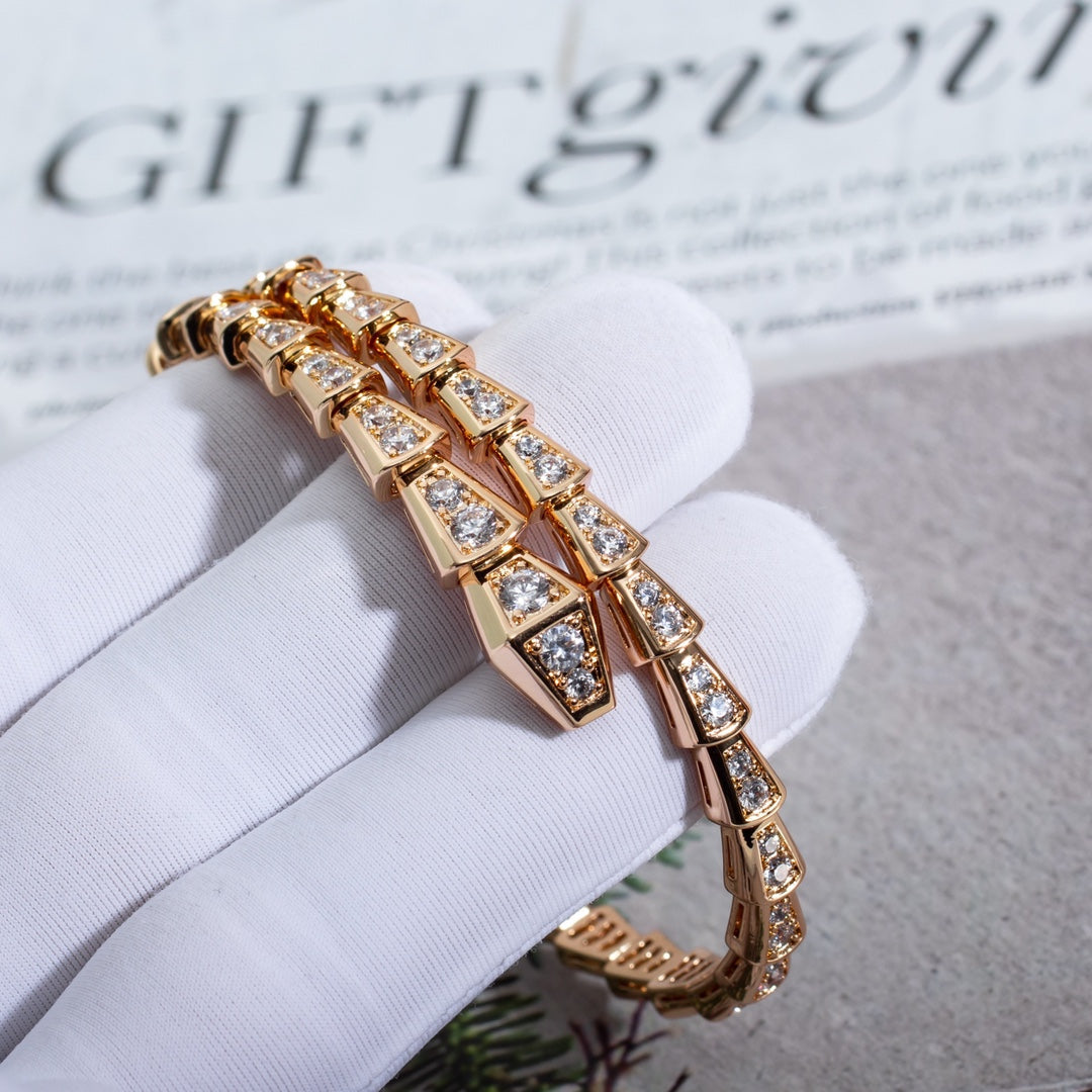 [Love More]SERPENTI ARMBAND 6,8MM ROTGOLD DIAMANT 