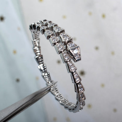 [Love More]SERPENTI ARMBAND 6MM SILBER DIAMANT 