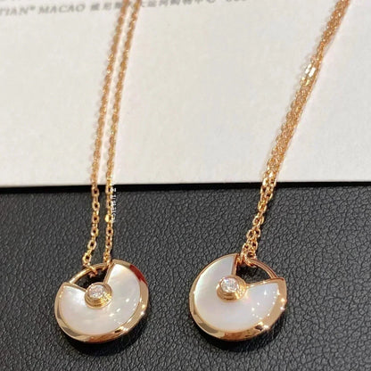 [Love More]AMULETTE ROSE GOLD MOP NECKLACE