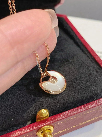 [Love More]AMULETTE ROSE GOLD MOP NECKLACE