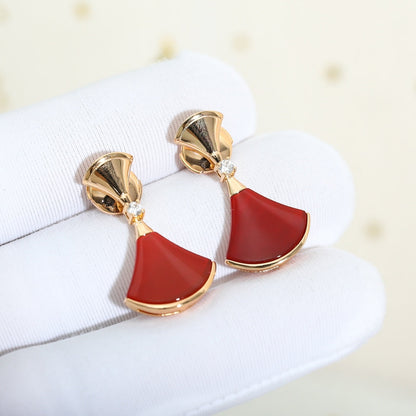 [Love More]DREAM Carnelian PINK GOLD EARRINGS