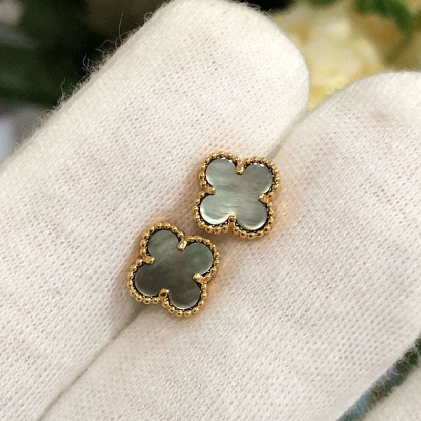 [Love More]CLOVER MINI GOLD OHRRINGE