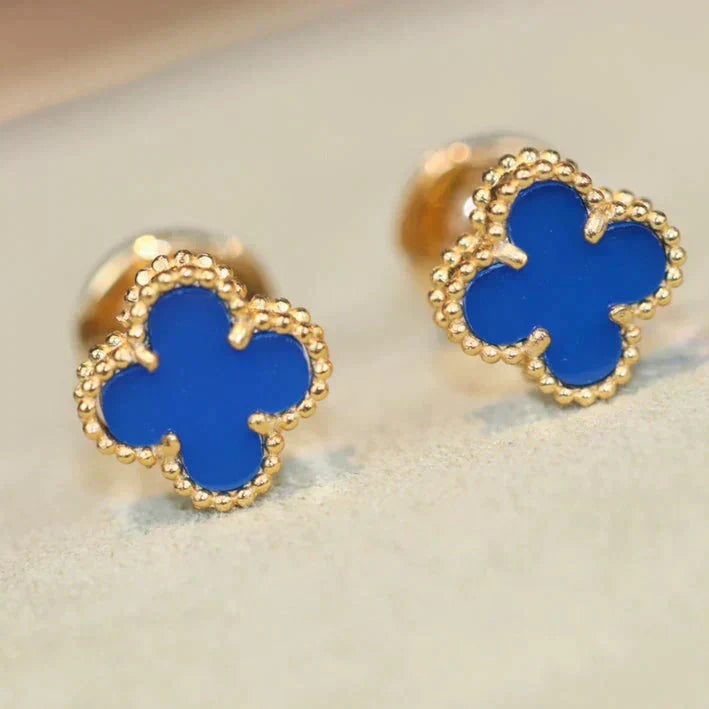 [Love More]CLOVER MINI 9.5MM TURQUOISE EARRINGS