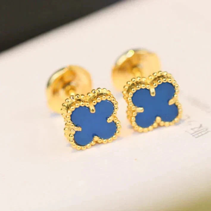 [Love More]CLOVER MINI 9.5MM TURQUOISE EARRINGS