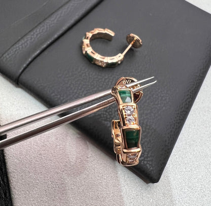 [Love More]SERPENTI MALACHIT ROTGOLD OHRRINGE