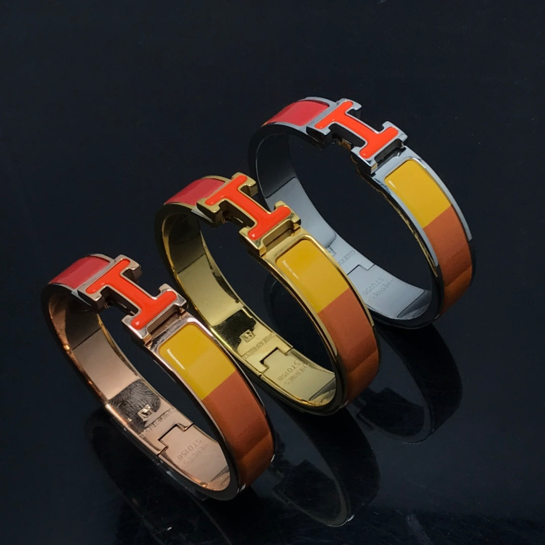 [Love More]H ARMBAND ORANGE REGENBOGEN KERAMIK