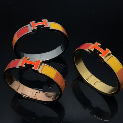 [Love More]H ARMBAND ORANGE REGENBOGEN KERAMIK