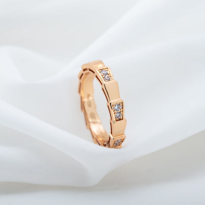 [Love More]SERPENTI RING PINK GOLD  3MM