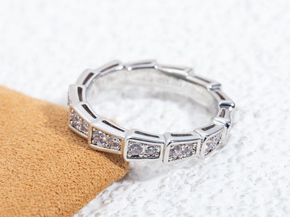 [Love More]SERPENTI RING SILVER DIAMOND PAVED 3MM