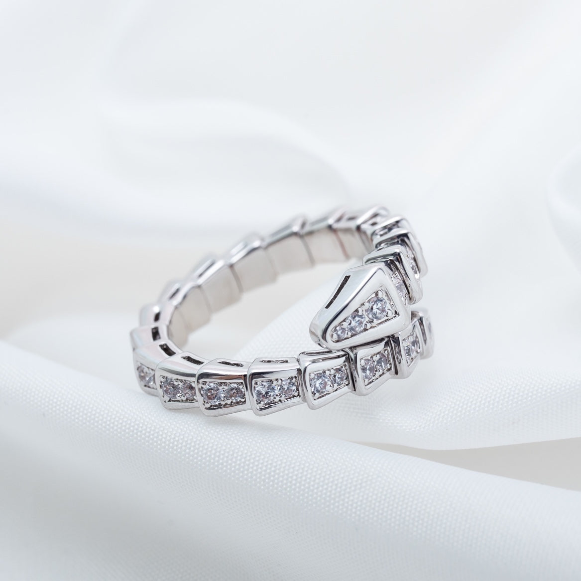 [Love More]SERPENTI RING SILBER DIAMANT GEPAART 4MM