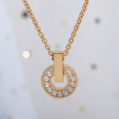 [Love More]GARI NECKLACE PINK GOLD DIAMOND