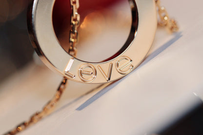 [Love More] LIEBESKETTE 16MM 6 DIAMANTEN ROTGOLD