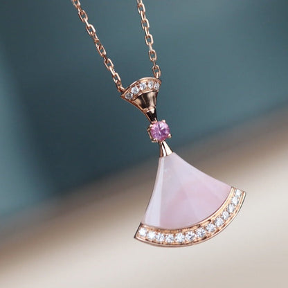 [Love More]TRAUM HALSKETTE ROSA MOP DIAMANT