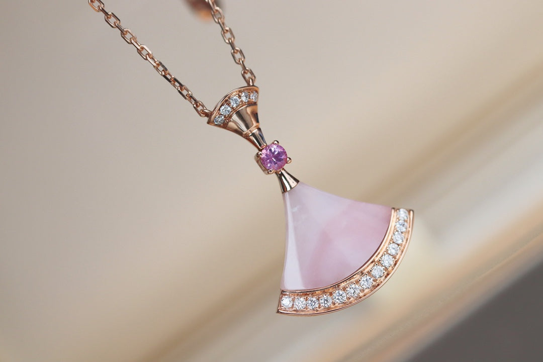 [Love More]TRAUM HALSKETTE ROSA MOP DIAMANT