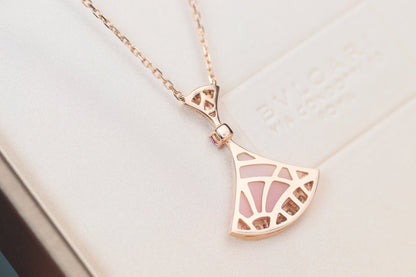 [Love More]TRAUM HALSKETTE ROSA MOP DIAMANT