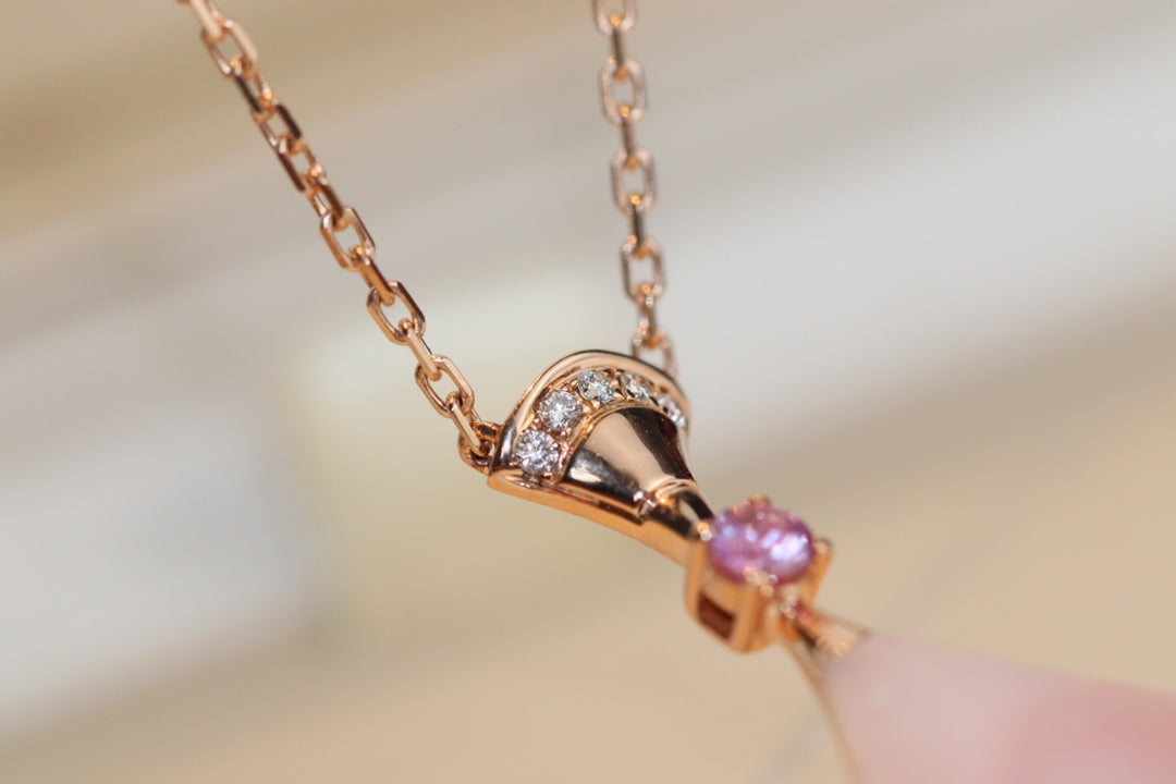 [Love More]DREAM NECKLACE PINK MOP DIAMOND