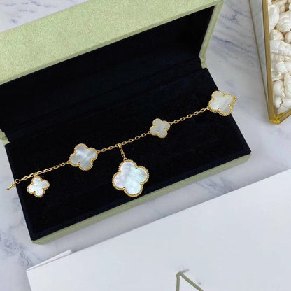 [Love More]MAGIC CLOVER MOP GOLD BRACELET 5 MOTIFS