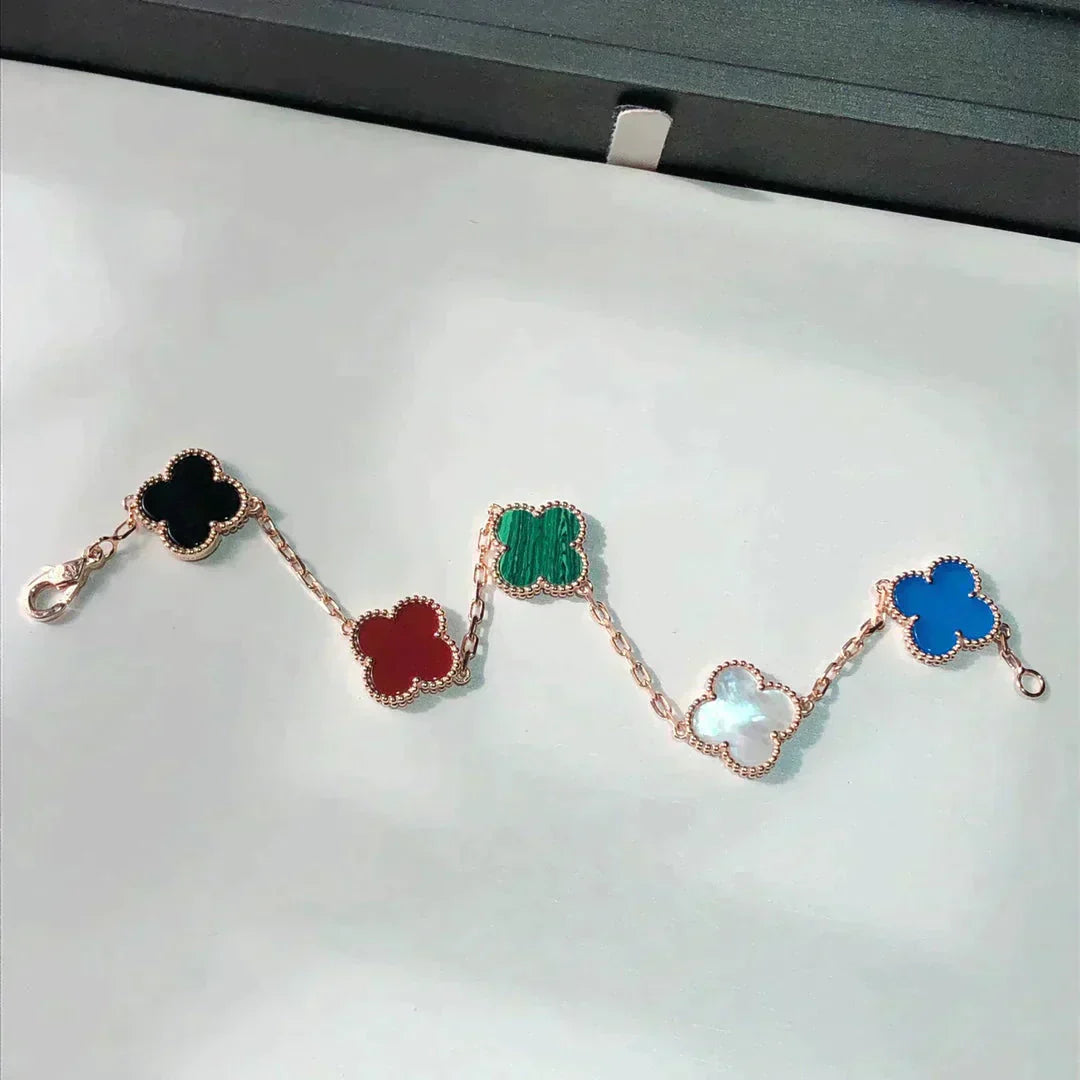 [Love More]CLOVER 5 MOTIFS MULTICOLOR  BRACELET