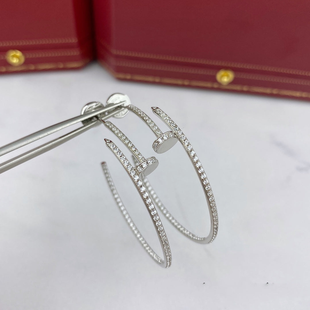 [Love More]JUSTE EARRINGS FULL DIAMONDS 1.8MM