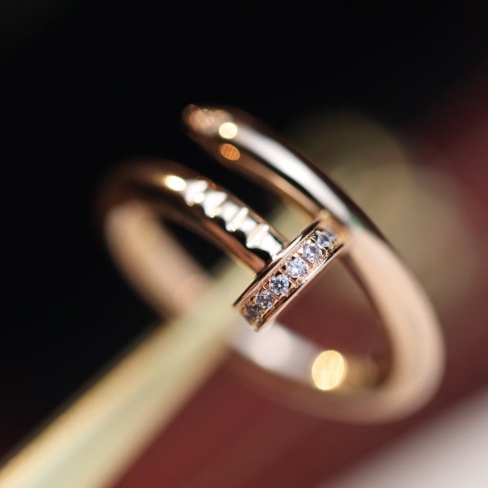 [Love More]JUSTE RING 2,65 MM ROTGOLD DIAMANT