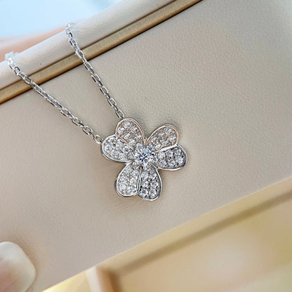 [Love More]CLOVER DIAMANT HALSKETTE SILBER