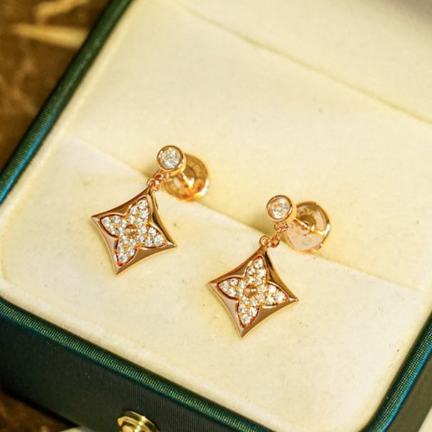 [Love More]STAR DIAMONDS EARRINGS GOLD