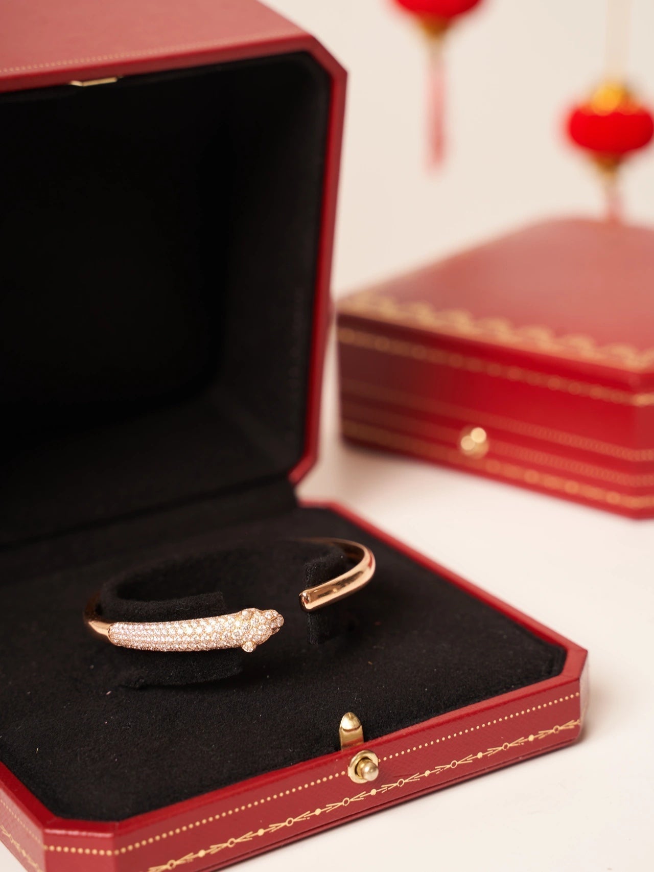 [Love More] PANTHERE ROSÉGOLD DIAMANT OFFENES ARMBAND