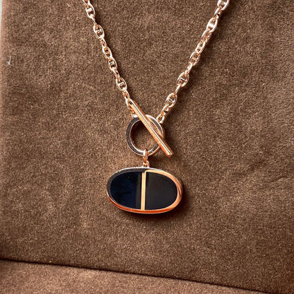 [Love More]CHAINE VERSO BLACK CERAMIC NECKLACE