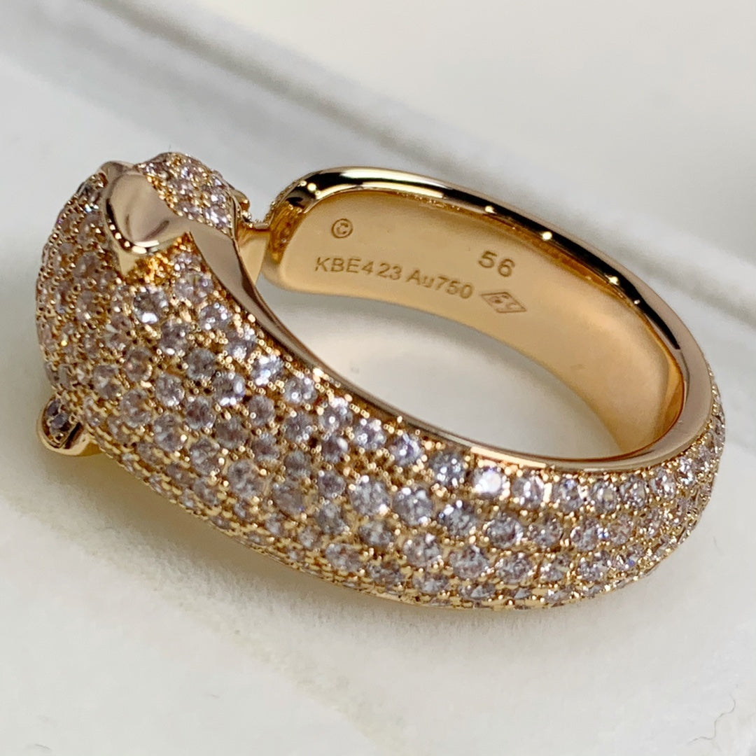 [Love More]PANTHERE PINK GOLD DIAMOND RING