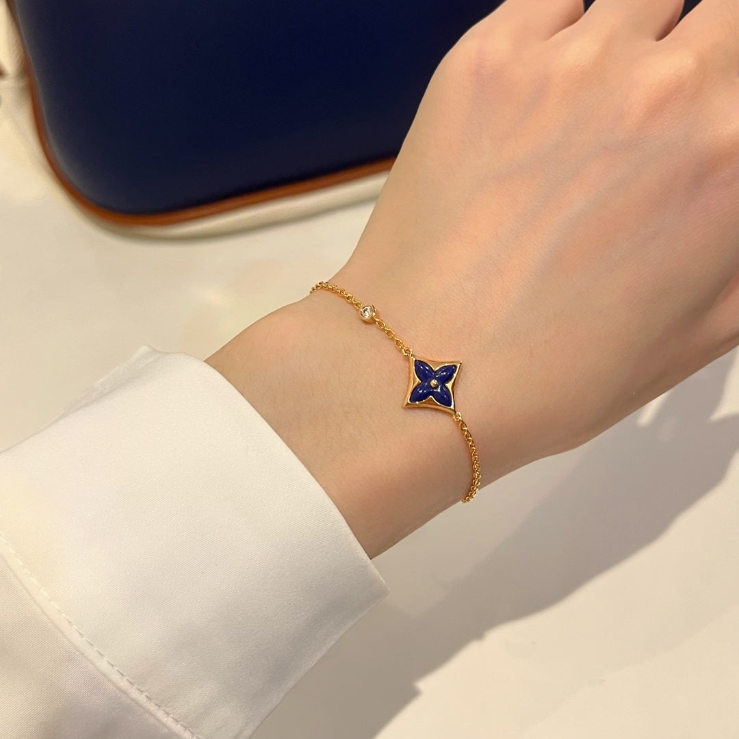 [Love More]COLOR STAR PINK GOLD DIAMOND BRACELET