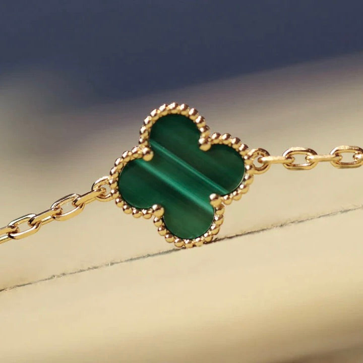 [Love More]CLOVER 20 MOTIVE MALACHIT GOLD