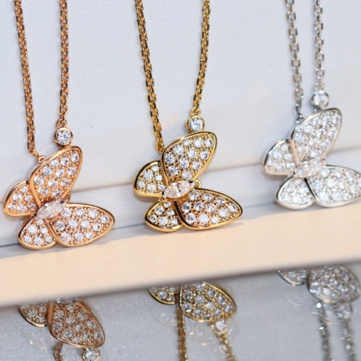 [Love More]BUTTERFLY DIAMOND NECKLACE