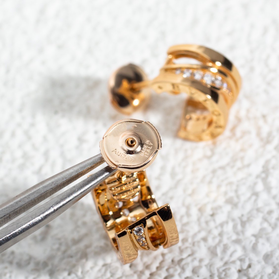 [Love More]ZERO 1 PINK GOLD DIAMONDS EARRINGS