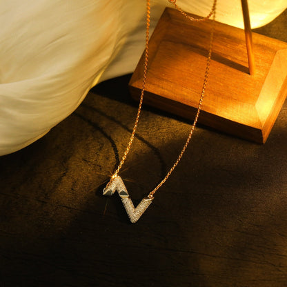 [Love More]VOLT SILVER DIAMOND PEDANT NECKLACE