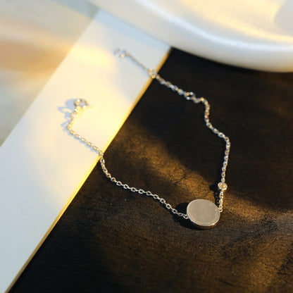 [Love More]SUN MOTIF PINK MOP SILVER BRACELET