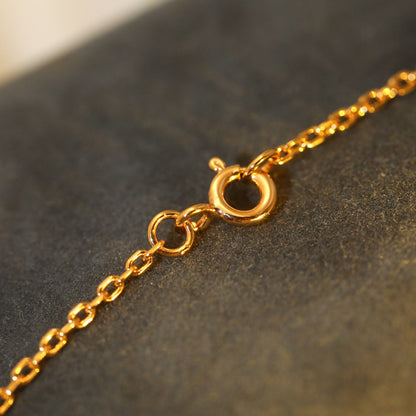 [Love More]SUN PEDANT PINK GOLD 1 DIAMOND NECKLACE