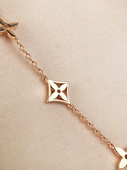 [Love More]STAR AND SUN 7 MOTIFS GOLD BRACELET