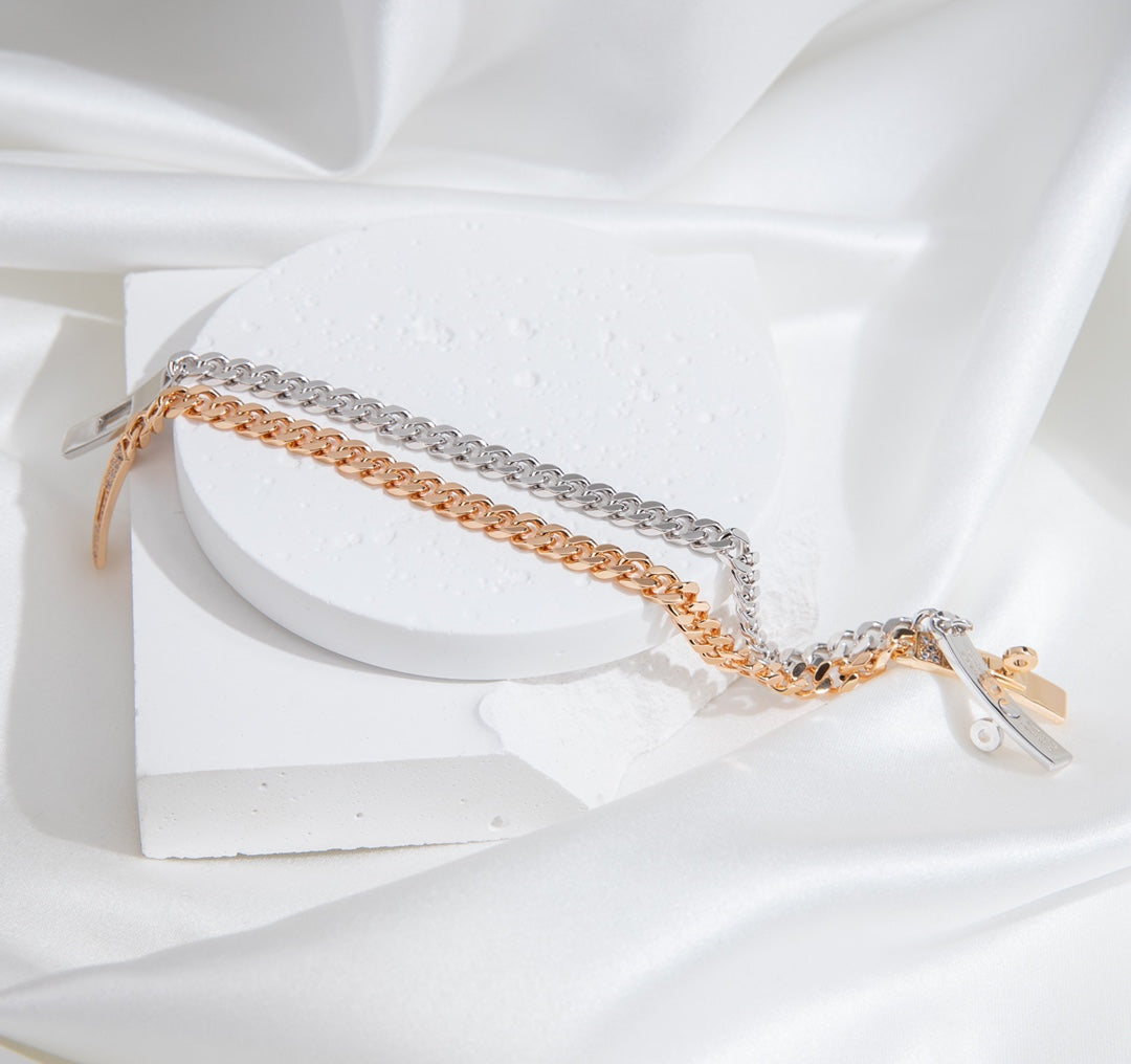 [Love More]KELLY CHAIN SILVER DIAMOND BRACELET