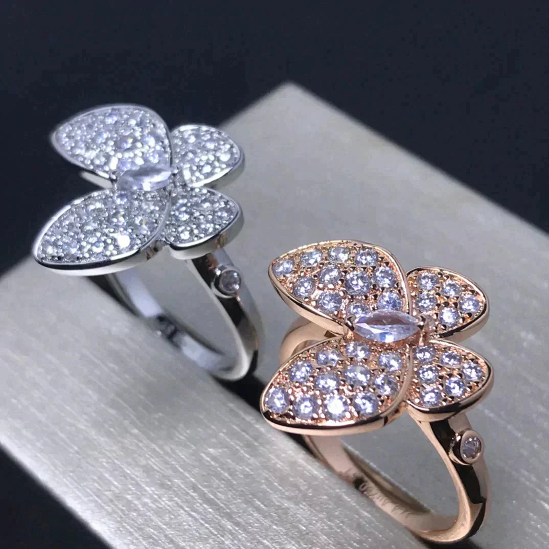 [Love More] SCHMETTERLINGS-ROSÉGOLD-DIAMANTRING