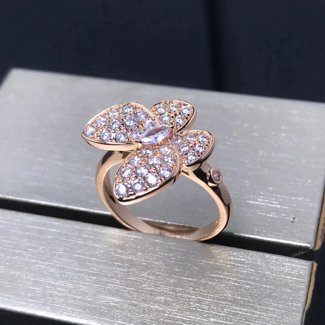 [Love More] SCHMETTERLINGS-ROSÉGOLD-DIAMANTRING